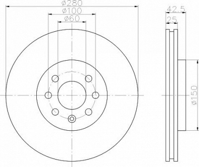 HELLA PAGID 8dd355110251 -  Тормозной диск